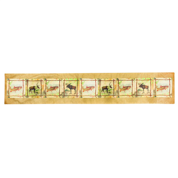 NWT Scrapbook Nature Table Runner Cotton - Picture 1 of 1